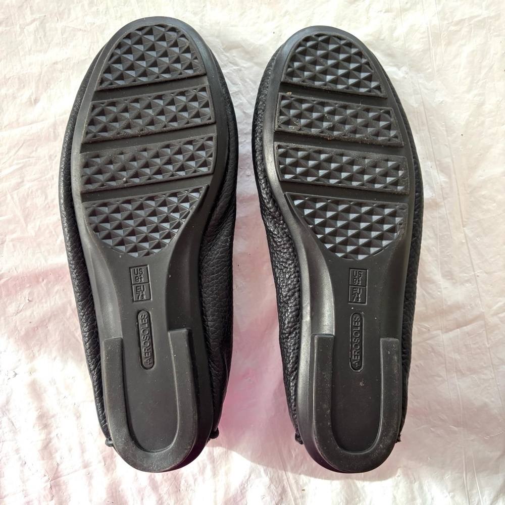 Aerosoles Nuwlywed black leather Loafers SZ 9.5 M Worn 2X Indoors - Picture 10 of 12